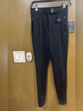 H&M Move Softshell Ski Pants Skinny Lined Windproof Water Repellent Black XS NWT